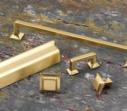 Alno Millennium Collection Satin Brass Finish Hardware Pulls & Knobs